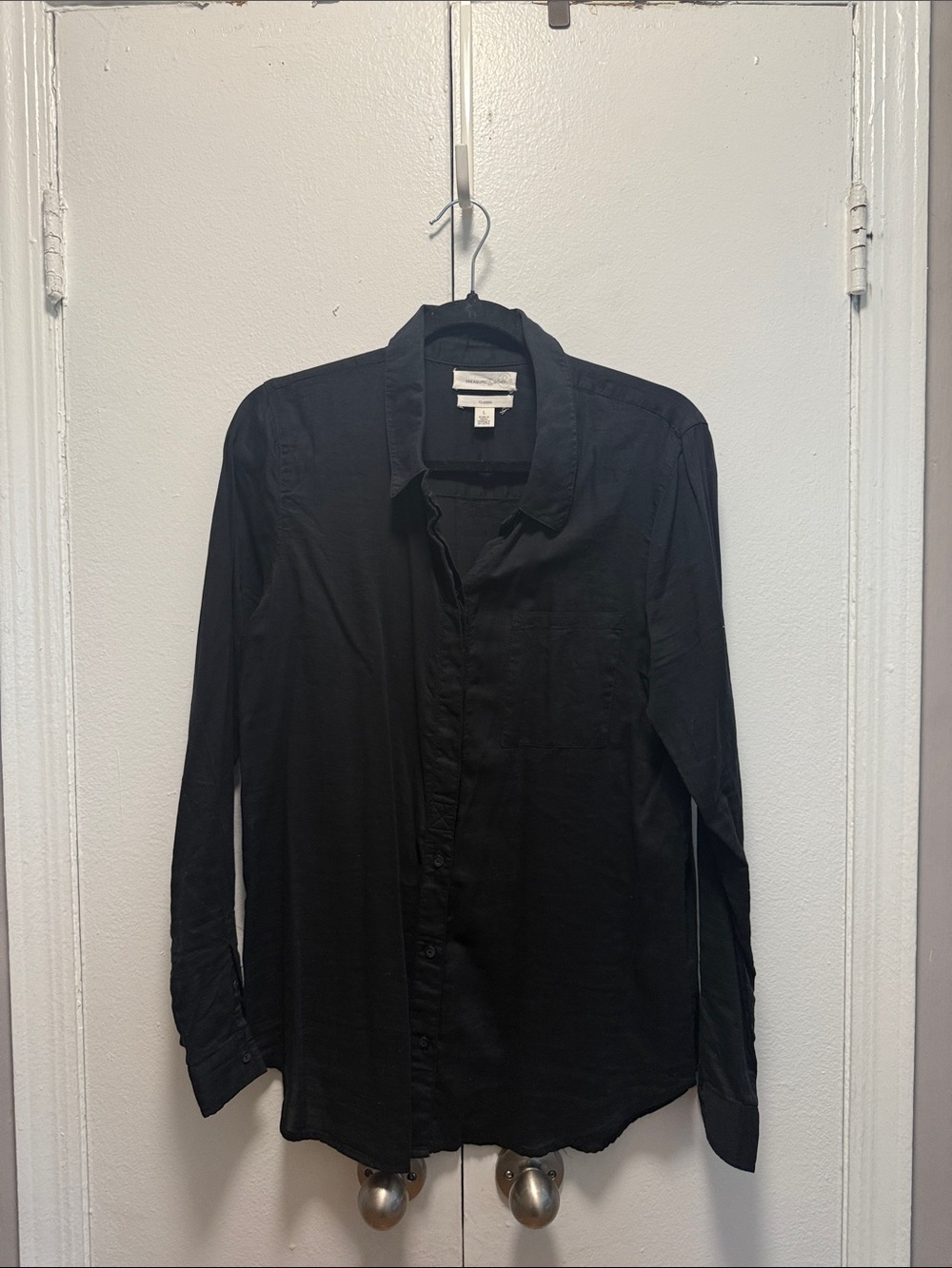Treasure & Bond Black Button-Down Shirt